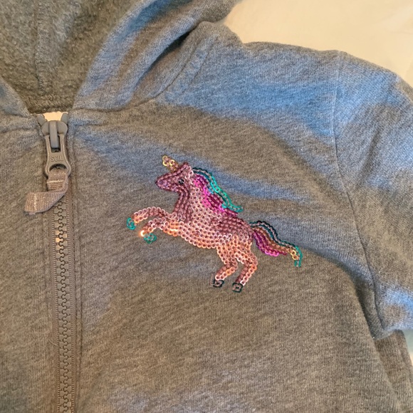 Zip up light jacket with sparkle unicorn - Picture 2 of 4